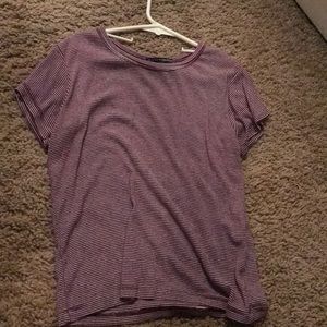 Red and white stripe crop top